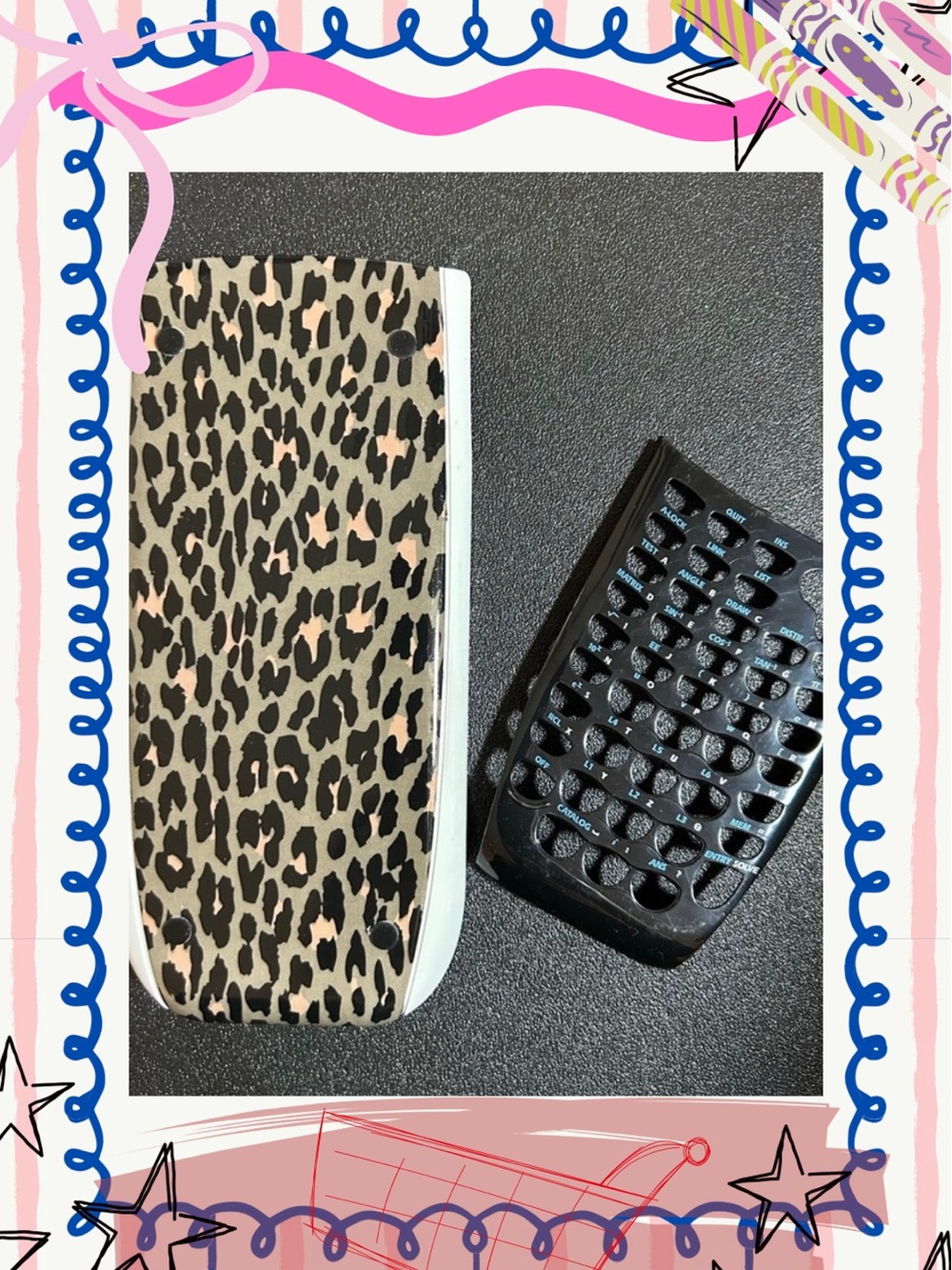 Leopard print TI 83 calculator cover